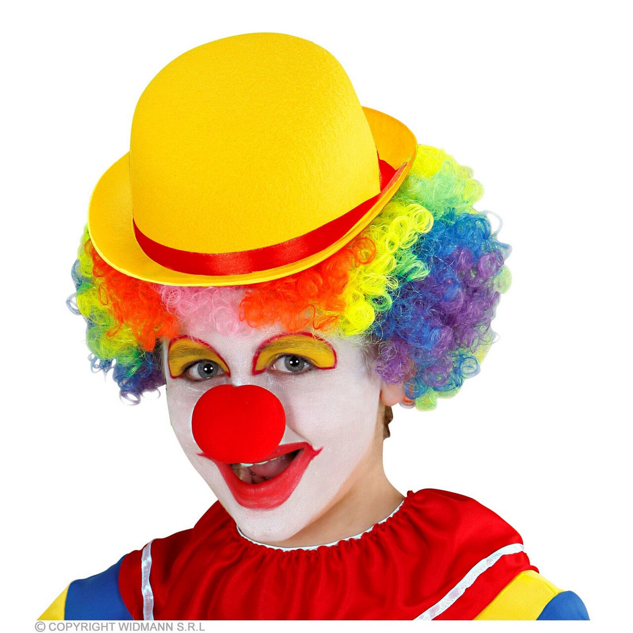 Op deze afbeelding zie je een Accessoires, van het merk Widmann. Bolhoed Bonno Kind Geel