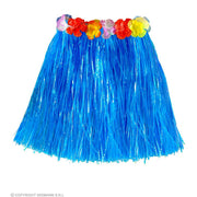 Op deze afbeelding zie je een Kostuums, van het merk Widmann. Leilana Mini Hawairokje 45 Centimeter Blauw Vrouw