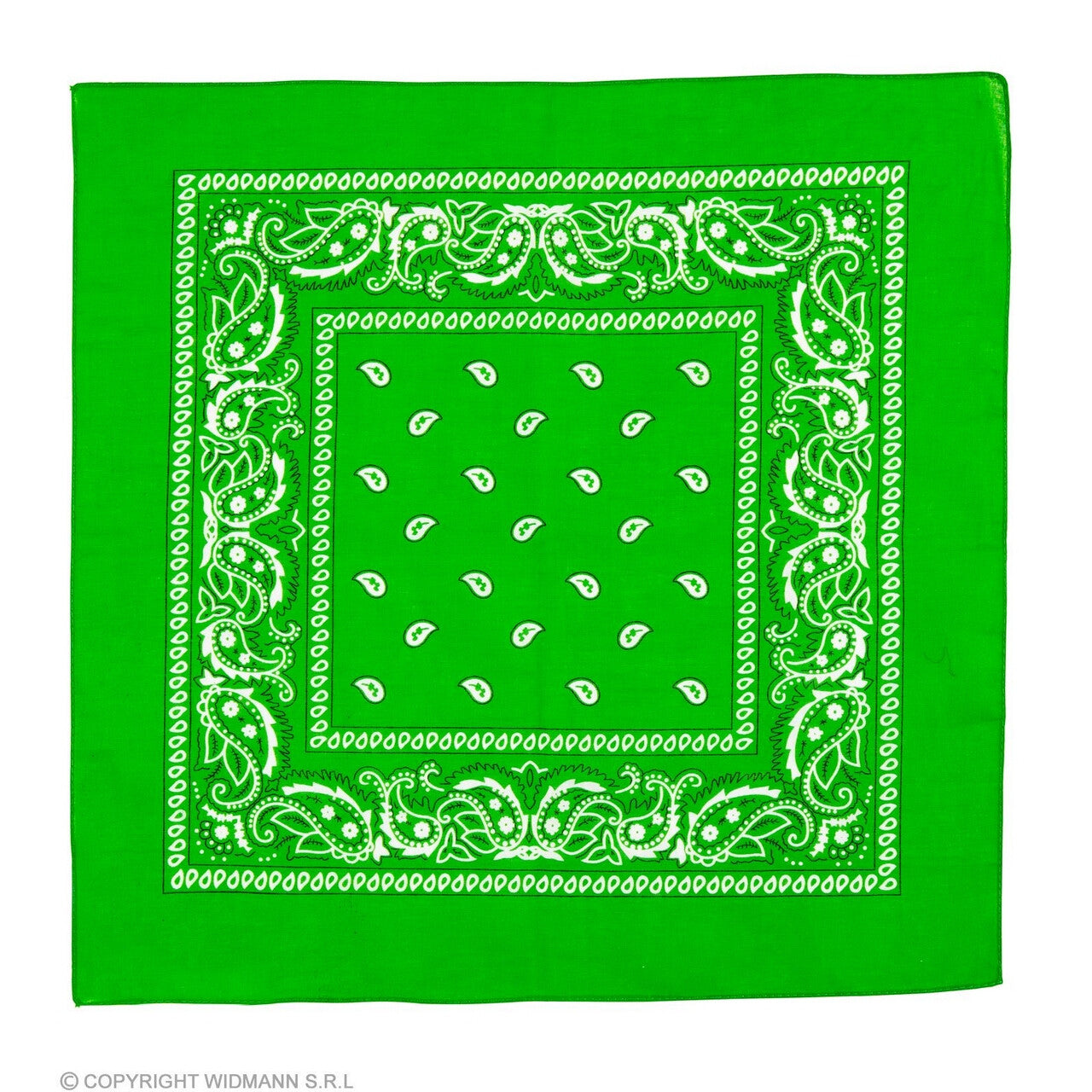Op deze afbeelding zie je een Accessoires, van het merk Widmann. Bandana Lucky Green 55 X 55 Centimeter