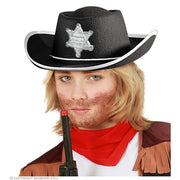 Op deze afbeelding zie je een Accessoires, van het merk Widmann. Sheriff Billy The Kid Cowboyhoed Kind Zwart