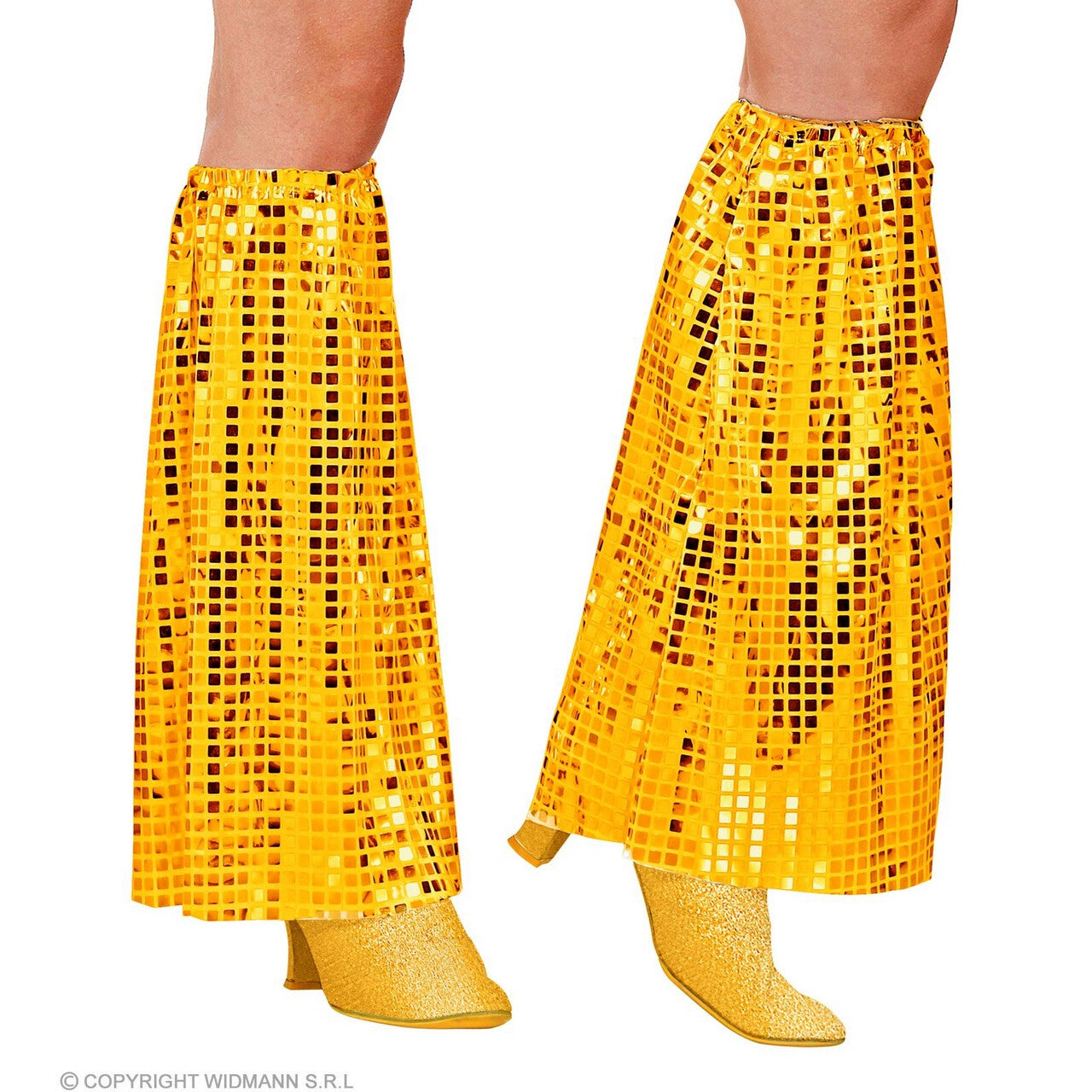 Op deze afbeelding zie je een Accessoires, van het merk Widmann. Gouden Pailletten Disco Beenwarmers
