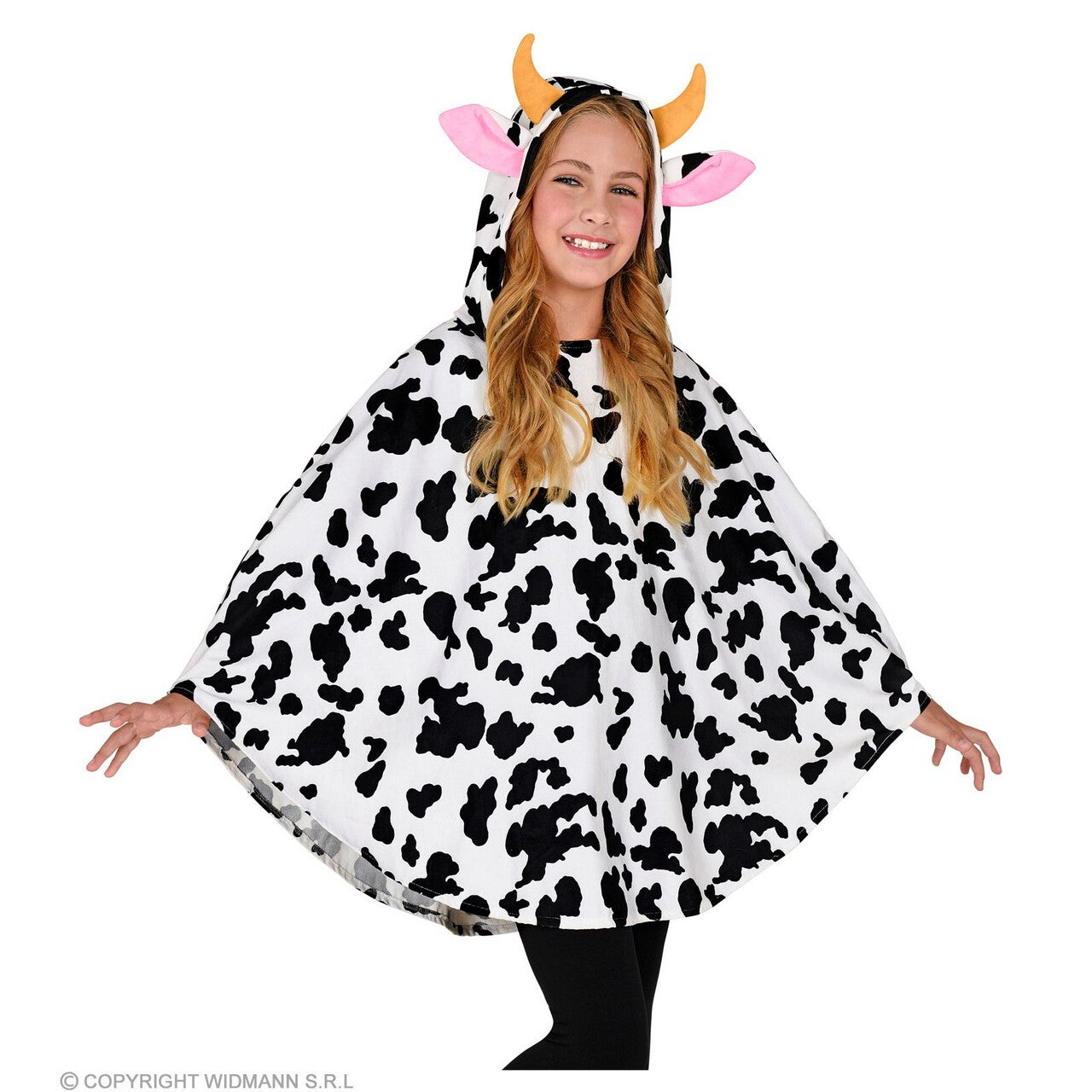 Op deze afbeelding zie je een Kostuums, van het merk Widmann. Berta Nummer 1 Koe Poncho Kind Kind