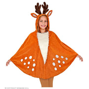 Op deze afbeelding zie je een Kostuums, van het merk Widmann. Reinier Het Rendier Kind Poncho Kind