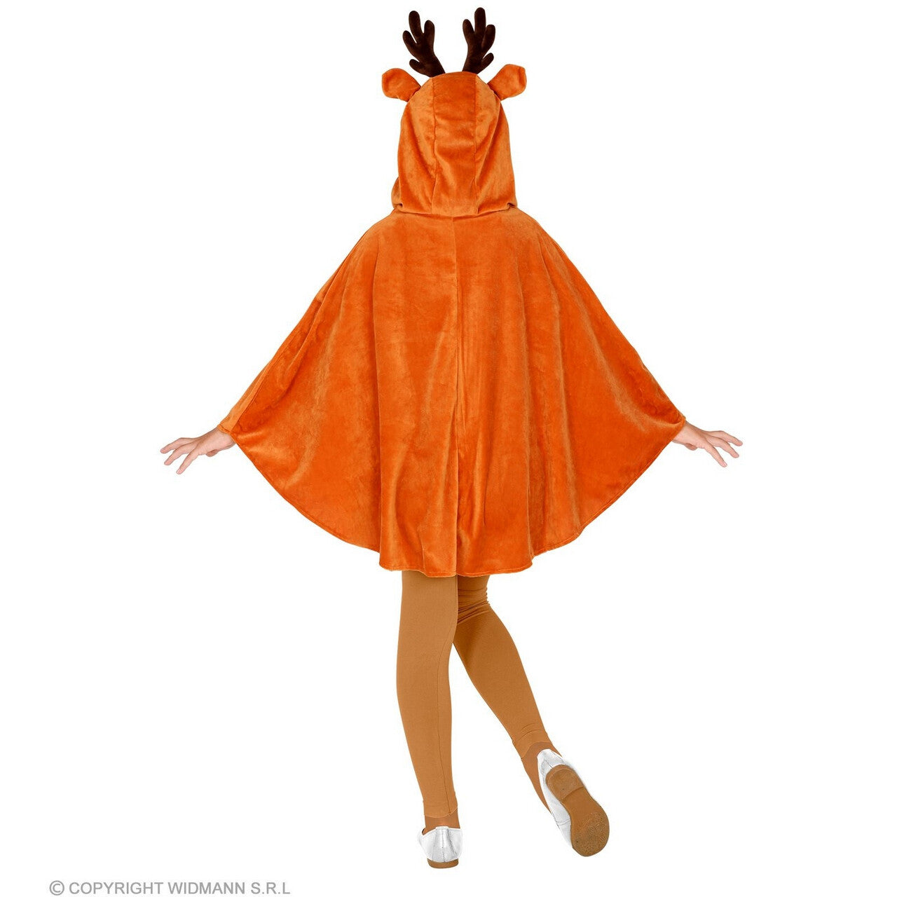 Op deze afbeelding zie je een Kostuums, van het merk Widmann. Reinier Het Rendier Kind Poncho Kind