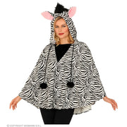 Op deze afbeelding zie je een Kostuums, van het merk Widmann. Duizelingwekkende Zwart Wit Strepen Poncho Zebra