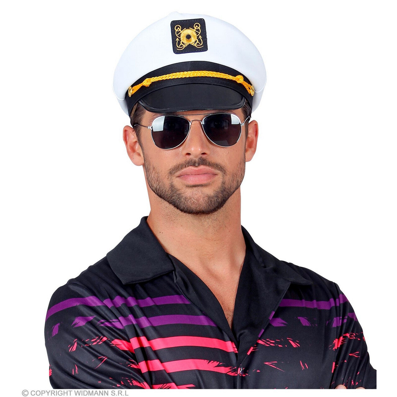 Op deze afbeelding zie je een Accessoires, van het merk Widmann. Kapitein Van Cruise Schip Party