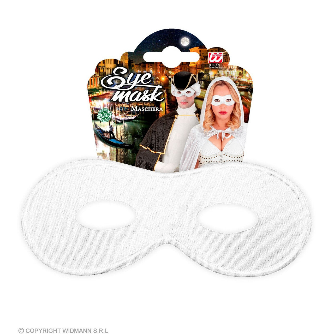 Op deze afbeelding zie je een Accessoires, van het merk Widmann. Engelachtig Oogmasker Wit