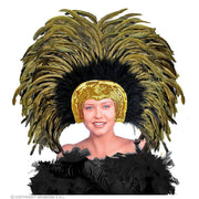 Op deze afbeelding zie je een Accessoires, van het merk Widmann. Hoofdbedekking Met Veren Aruba Zomercarnaval Goud