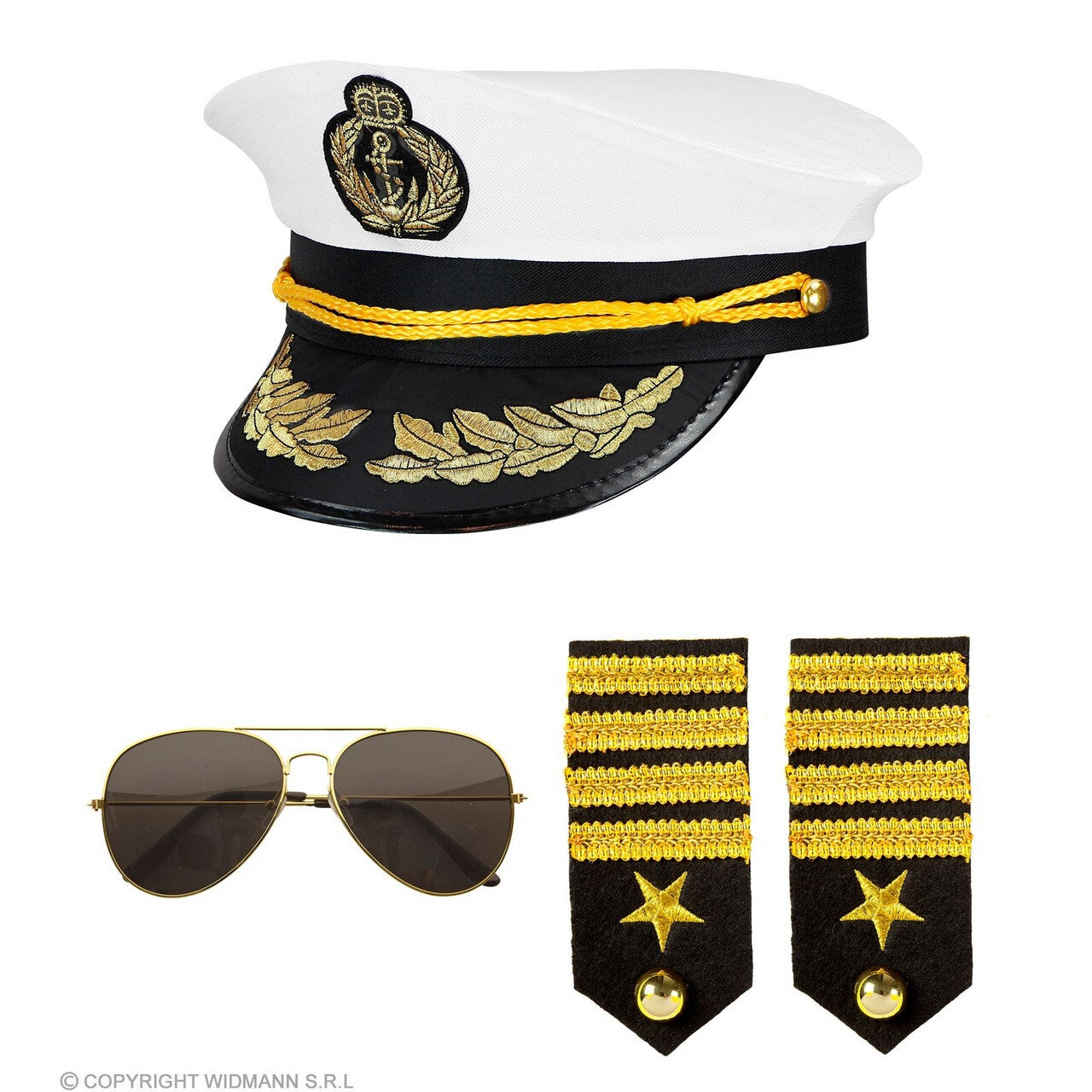 Op deze afbeelding zie je een Accessoires, van het merk Widmann. Kapitein Van De Liefdesboot Accessoire Set