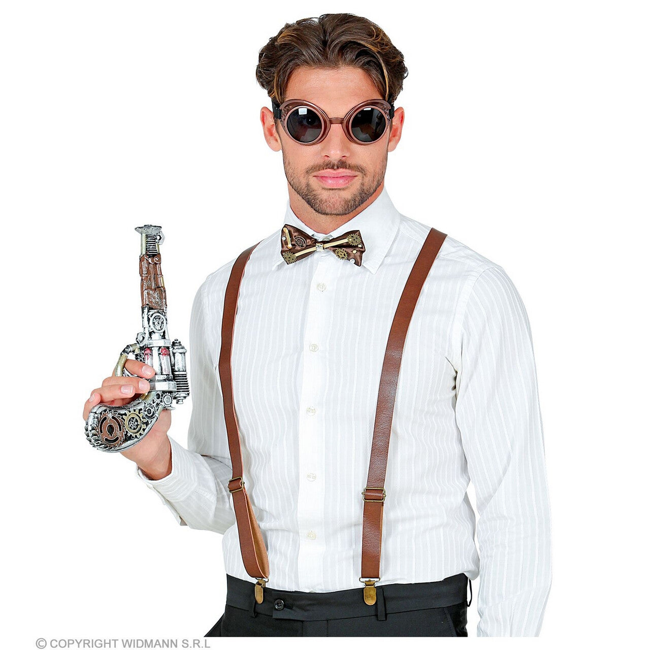 Op deze afbeelding zie je een Accessoires, van het merk Widmann. Steampunk Accessoire Set