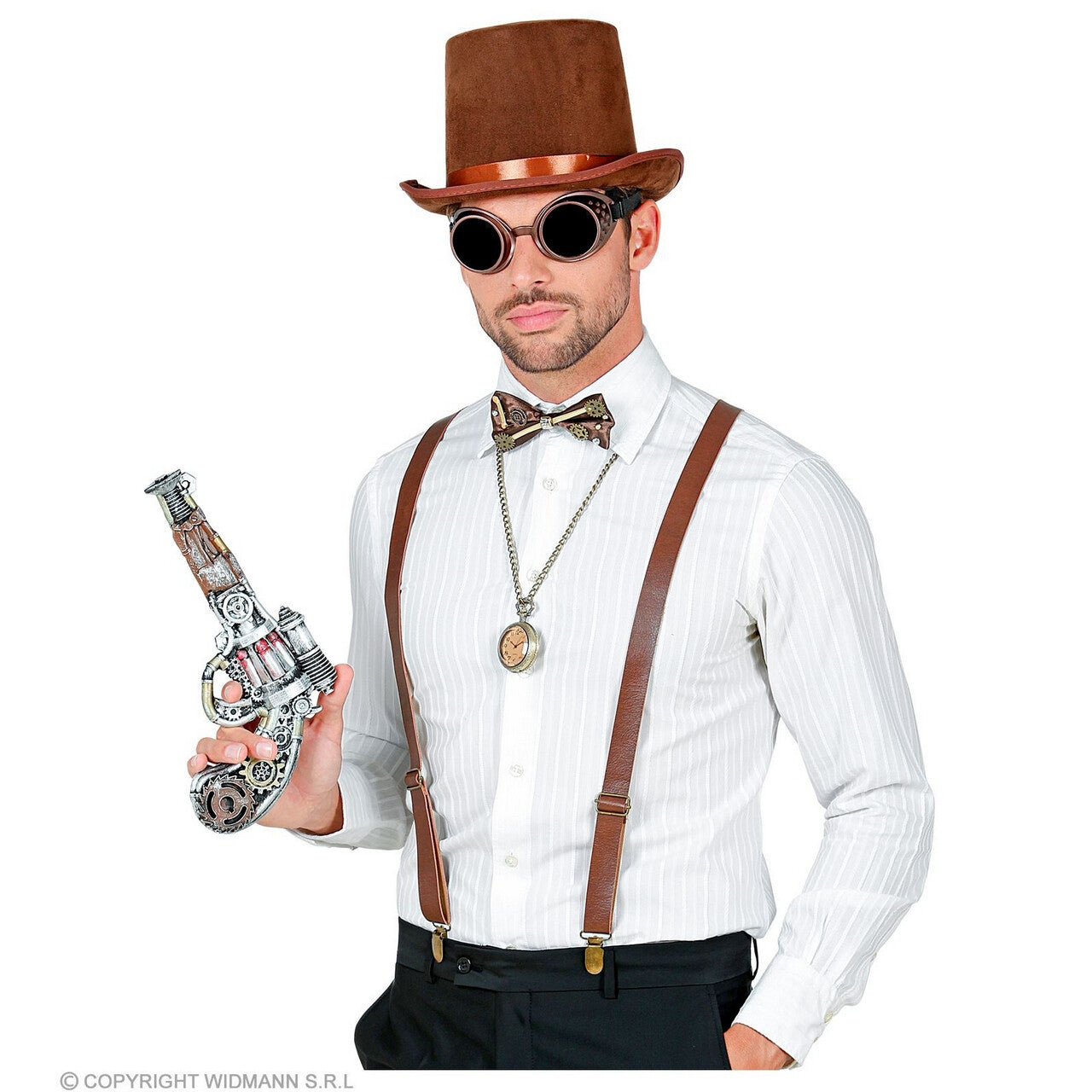 Op deze afbeelding zie je een Accessoires, van het merk Widmann. Steampunk Accessoire Set