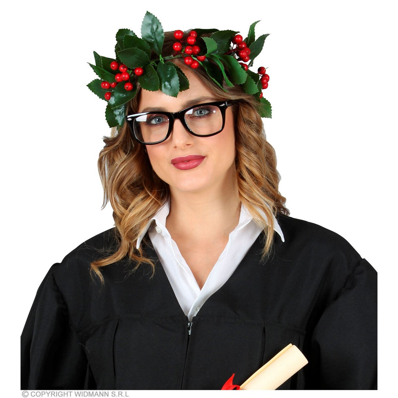 Op deze afbeelding zie je een Accessoires, van het merk Widmann. Kerstachtige Lauwerkrans Bosfee
