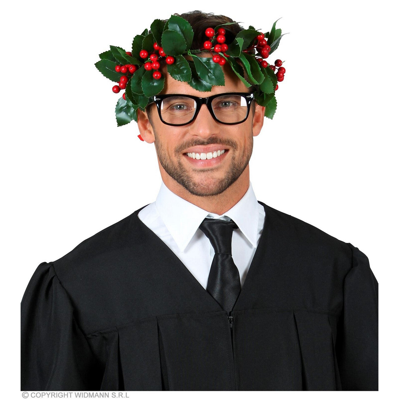 Op deze afbeelding zie je een Accessoires, van het merk Widmann. Kerstachtige Lauwerkrans Bosfee