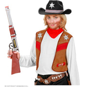 Op deze afbeelding zie je een Kostuums, van het merk Widmann. Oklahoma County Sheriff Vest Bruin Jongen
