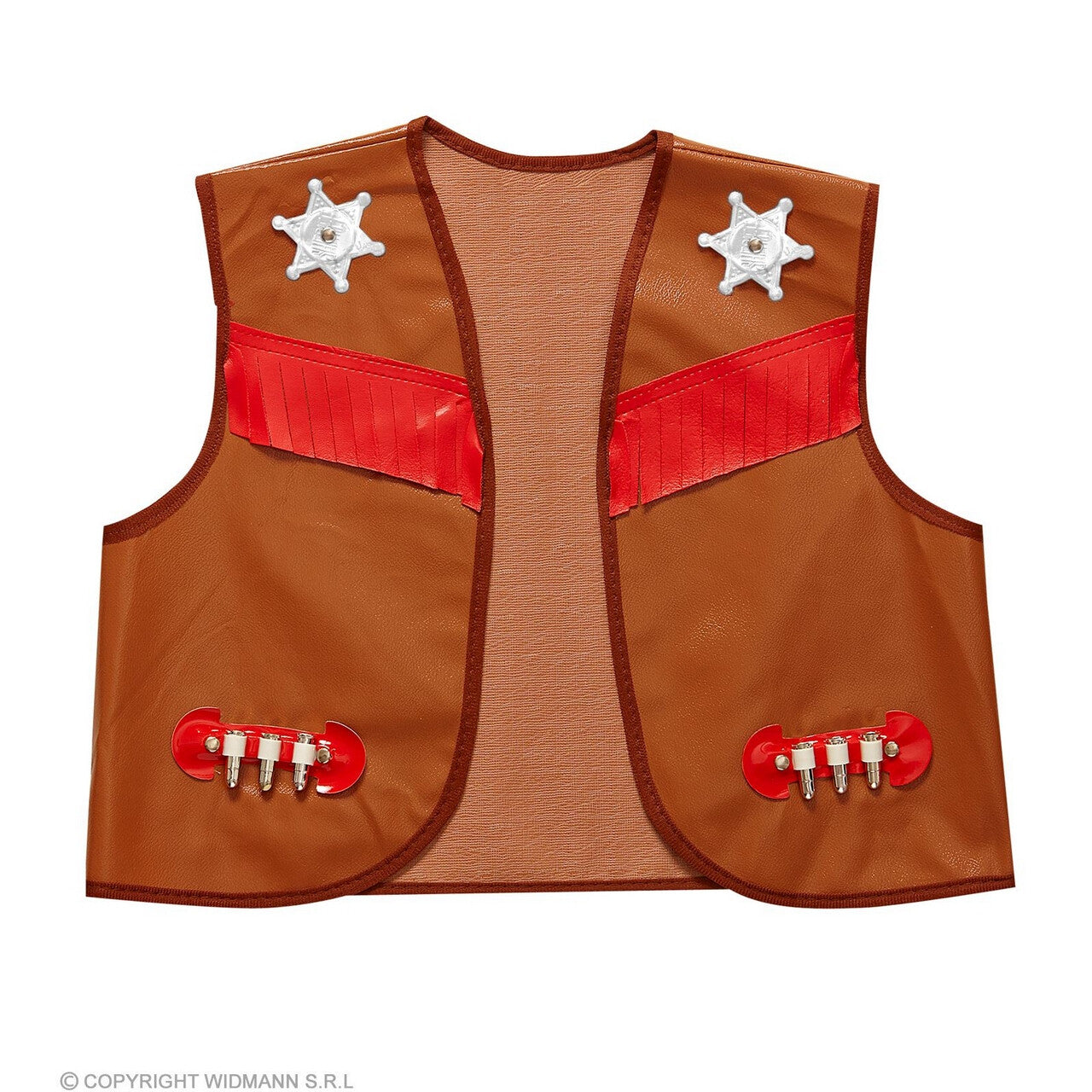 Op deze afbeelding zie je een Kostuums, van het merk Widmann. Oklahoma County Sheriff Vest Bruin Jongen