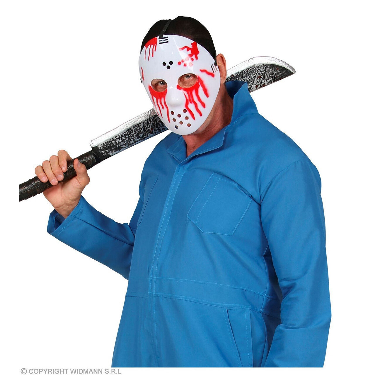 Op deze afbeelding zie je een Accessoires, van het merk Widmann. Angstaanjagend Bloederig Hockey Masker