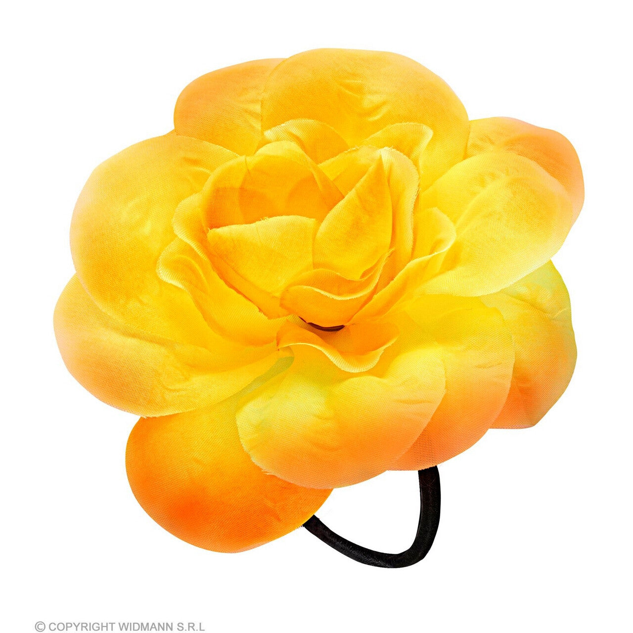 Op deze afbeelding zie je een Accessoires, van het merk Widmann. Hawaii Gele Bloem Haarelastiek