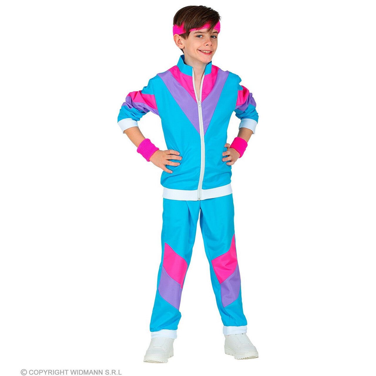 Op deze afbeelding zie je een Kostuums, van het merk Widmann. Lekker Sportief Trainingspak Blauw Kind Kind Kostuum