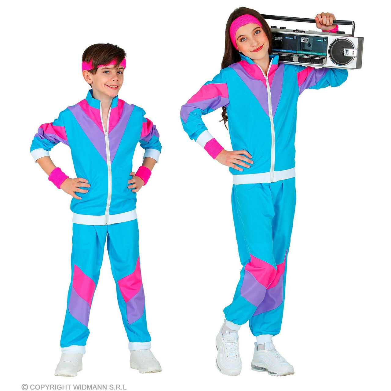 Op deze afbeelding zie je een Kostuums, van het merk Widmann. Lekker Sportief Trainingspak Blauw Kind Kind Kostuum