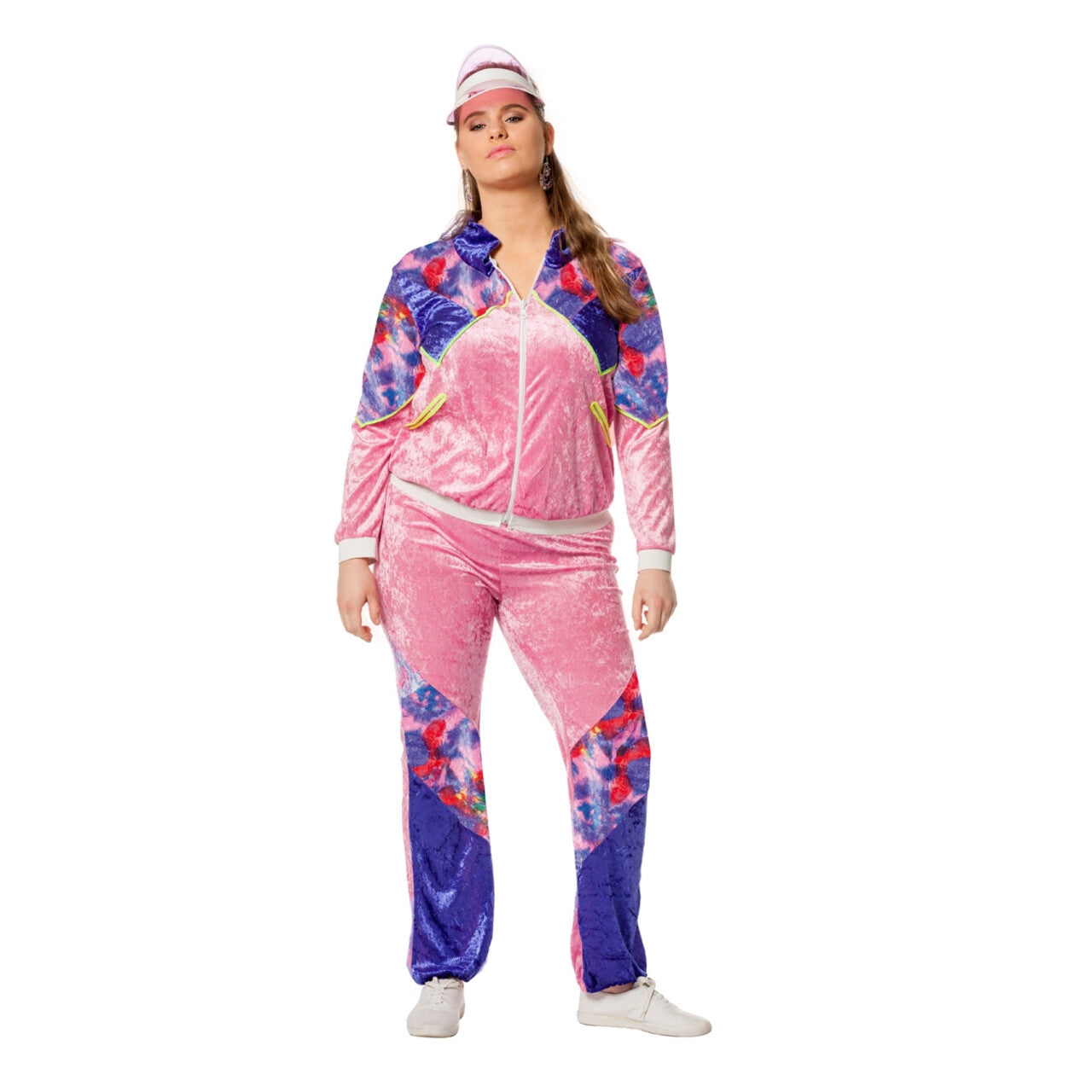 Op deze afbeelding zie je een Kostuums, van het merk Wilbers. Jogging 80s Pink Trainer Vrouw Kostuum