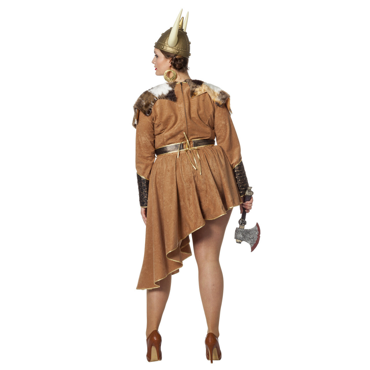 Op deze afbeelding zie je een Kostuums, van het merk Wilbers. Vinnige Viking Vrouw Kostuum
