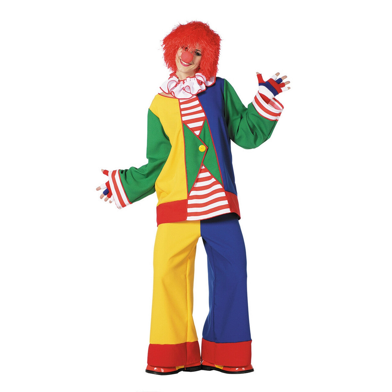 Op deze afbeelding zie je een Kostuums, van het merk Wilbers. Jojo De Clown Vrouw Kostuum