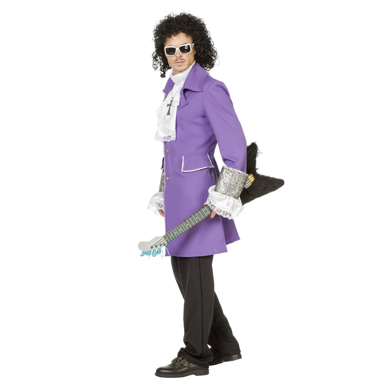 Op deze afbeelding zie je een Kostuums, van het merk Wilbers. Purple Rain Paarse Prins Popartiest Man
