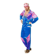Op deze afbeelding zie je een Kostuums, van het merk Wilbers. Jogging 80s Pink Trainer Man Kostuum