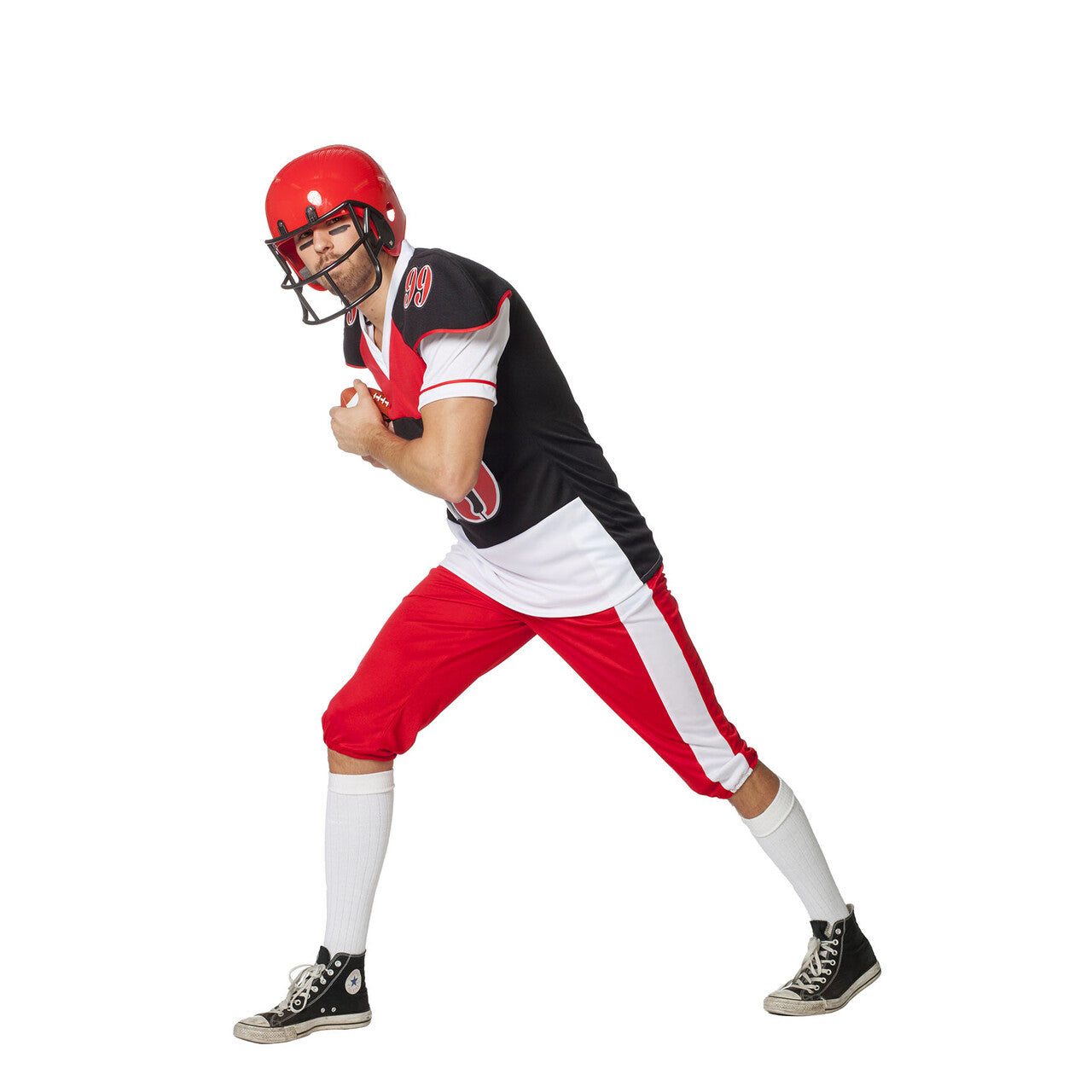 Op deze afbeelding zie je een Kostuums, van het merk Wilbers. American Football End Zone Man Kostuum