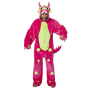 Op deze afbeelding zie je een Kostuums, van het merk Wilbers. Razend Roze Monster Man Kostuum