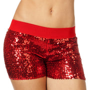 Op deze afbeelding zie je een Kostuums, van het merk Wilbers. Hotpants Pailletten Rood Vrouw