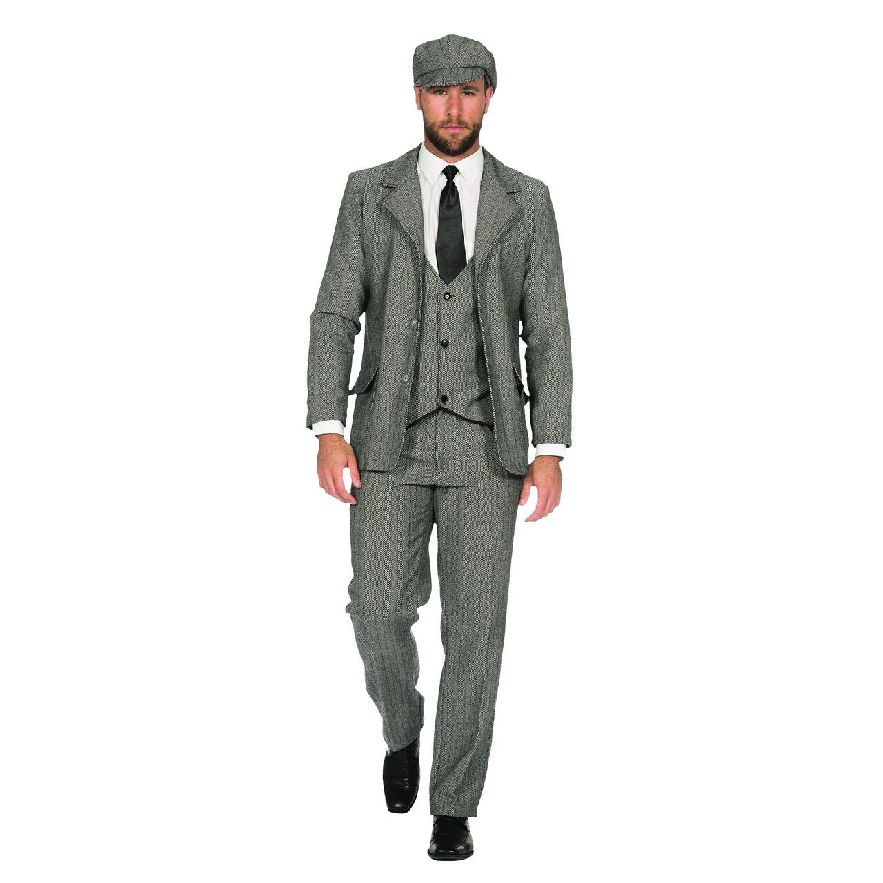 Op deze afbeelding zie je een Kostuums, van het merk Wilbers. Roaring 20s Colbert Peaky Birmingham Grijs Man