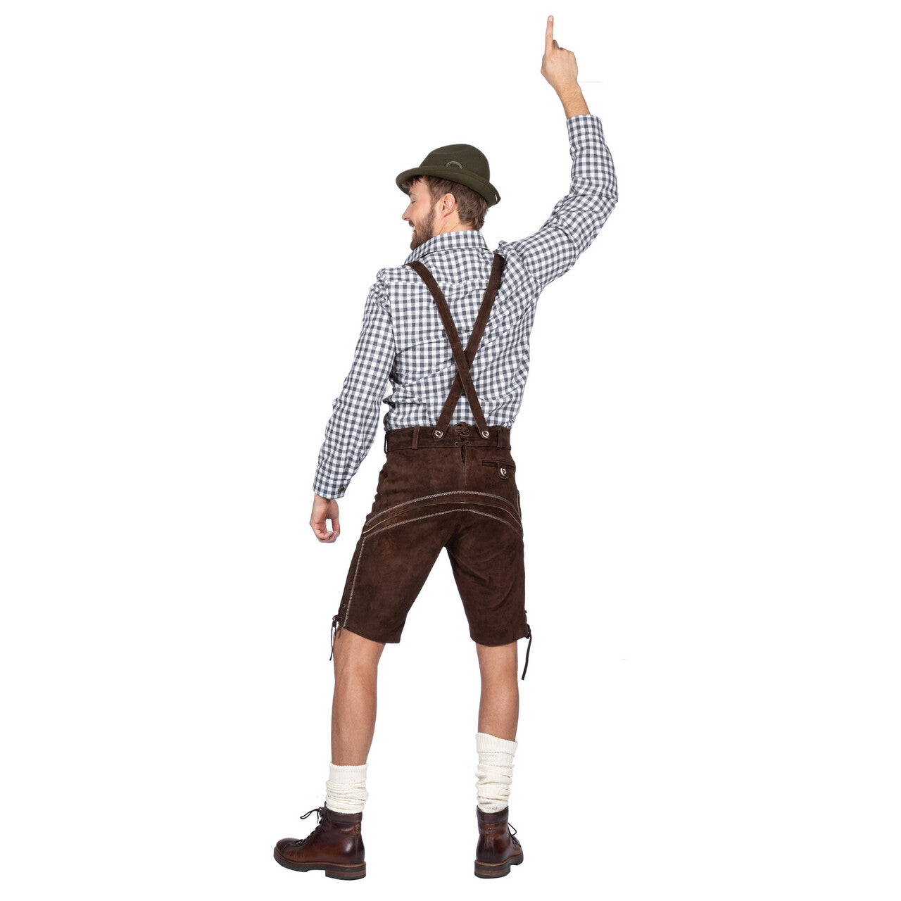 Op deze afbeelding zie je een Kostuums, van het merk Wilbers. Hemd Anton Aus Tirol Bierfeest Grijs Man