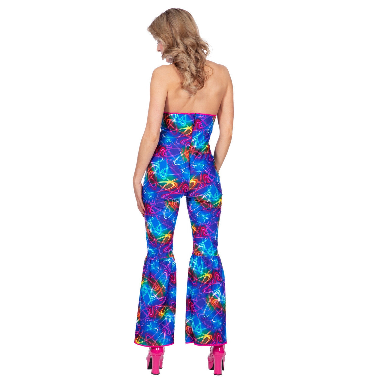 Op deze afbeelding zie je een Kostuums, van het merk Wilbers. Catsuit Atomic Meidengroep Jaren 80 Disco Vrouw Kostuum