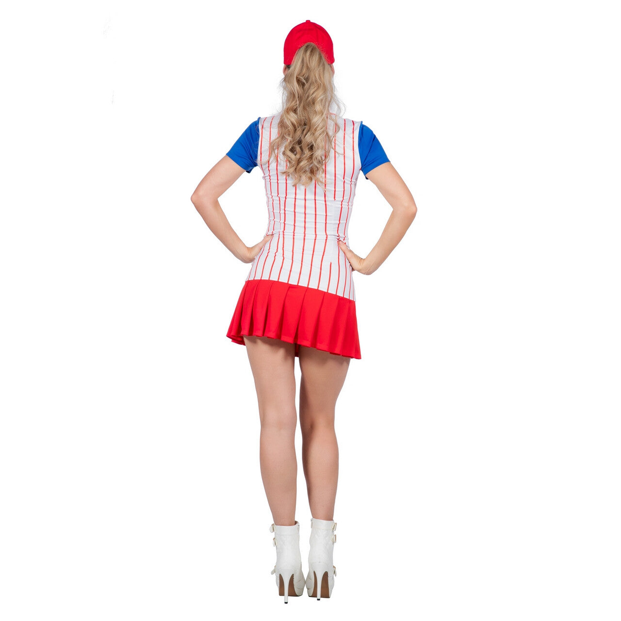 Op deze afbeelding zie je een Kostuums, van het merk Wilbers. Curvy Cindy Baseball USA Vrouw Kostuum