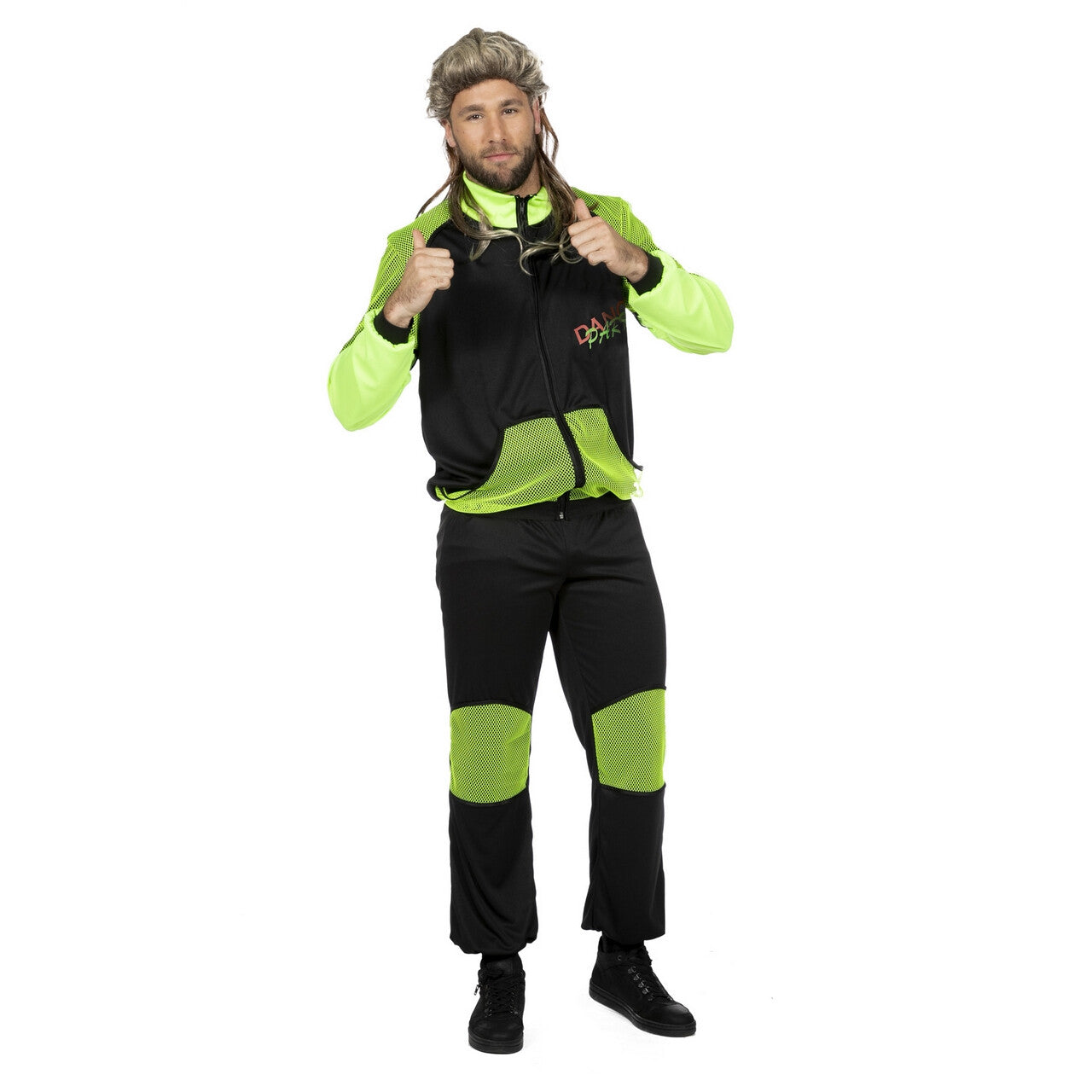 Op deze afbeelding zie je een Kostuums, van het merk Wilbers. Hakkuh Trainingspak Gabber Hardcore Man Kostuum
