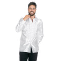 Witte Ruches Blouse Satijn Foute Disco