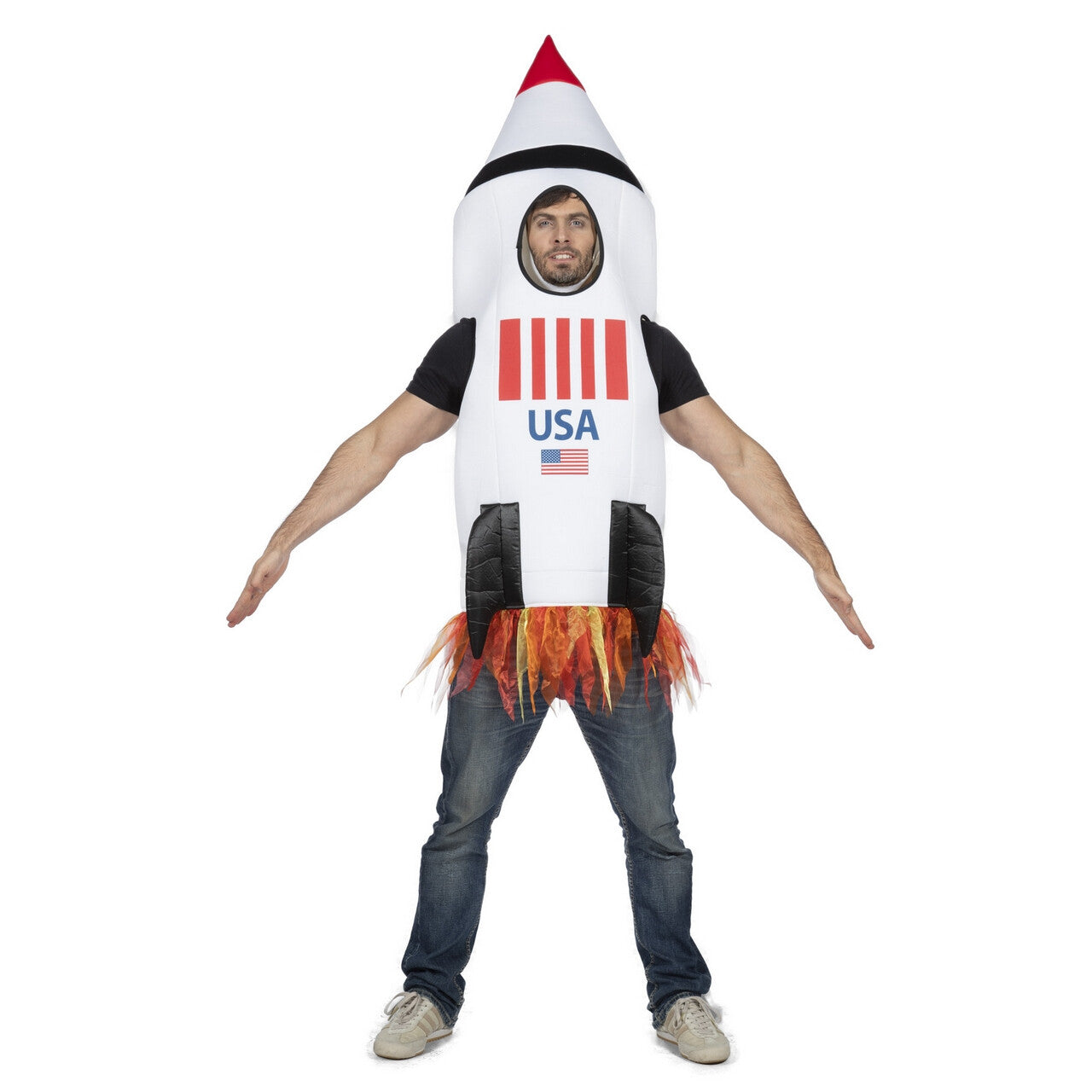 Op deze afbeelding zie je een Kostuums, van het merk Wilbers. Raket Naar De Maan Nasa USA Kostuum