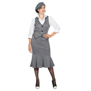 Op deze afbeelding zie je een Kostuums, van het merk Wilbers. Set Roaring 20s Polly Eastender Vrouw Kostuum