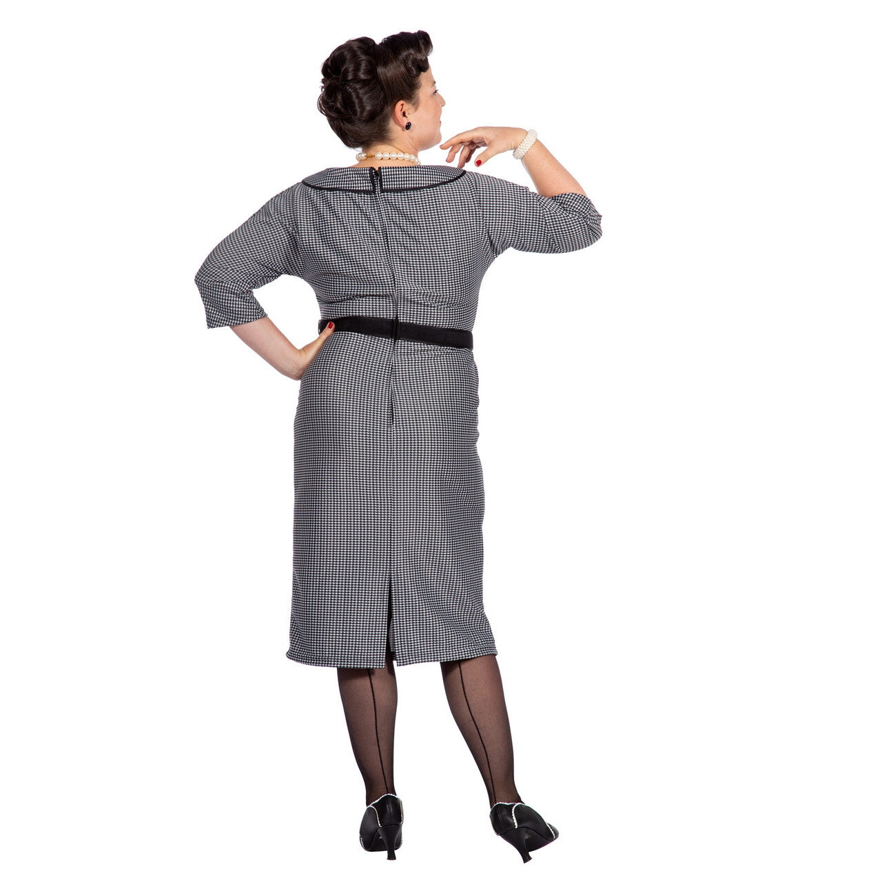 Op deze afbeelding zie je een Kostuums, van het merk Wilbers. Rockabilly 50s Jackie Kenjedie Vrouw Kostuum