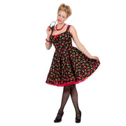 Op deze afbeelding zie je een Kostuums, van het merk Wilbers. Rockabilly Jurk Fruitige Vrouw