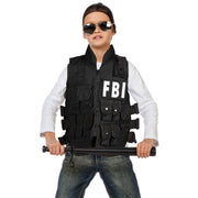 Op deze afbeelding zie je een Kostuums, van het merk Wilbers. Fbi Luxe Vest Jongen Kind