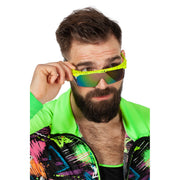 Op deze afbeelding zie je een Accessoires, van het merk Wilbers. Gele Jaren 80 Stoere Skileraar Zonnebril