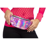 Op deze afbeelding zie je een Accessoires, van het merk Wilbers. Metallic Roze 80s Festival Heuptas