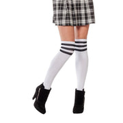 Op deze afbeelding zie je een Accessoires, van het merk Wilbers. Cheerleader Sokken Wit Met Zwarte Streep