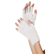 Op deze afbeelding zie je een Accessoires, van het merk Wilbers. Gebreide Vingerloze Handschoenen Wit