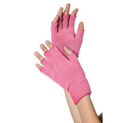 Op deze afbeelding zie je een Accessoires, van het merk Wilbers. Gebreide Vingerloze Handschoenen Licht Roze