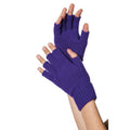 Gebreide Vingerloze Handschoenen Paars