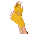 Gebreide Vingerloze Handschoenen Mosterd Geel