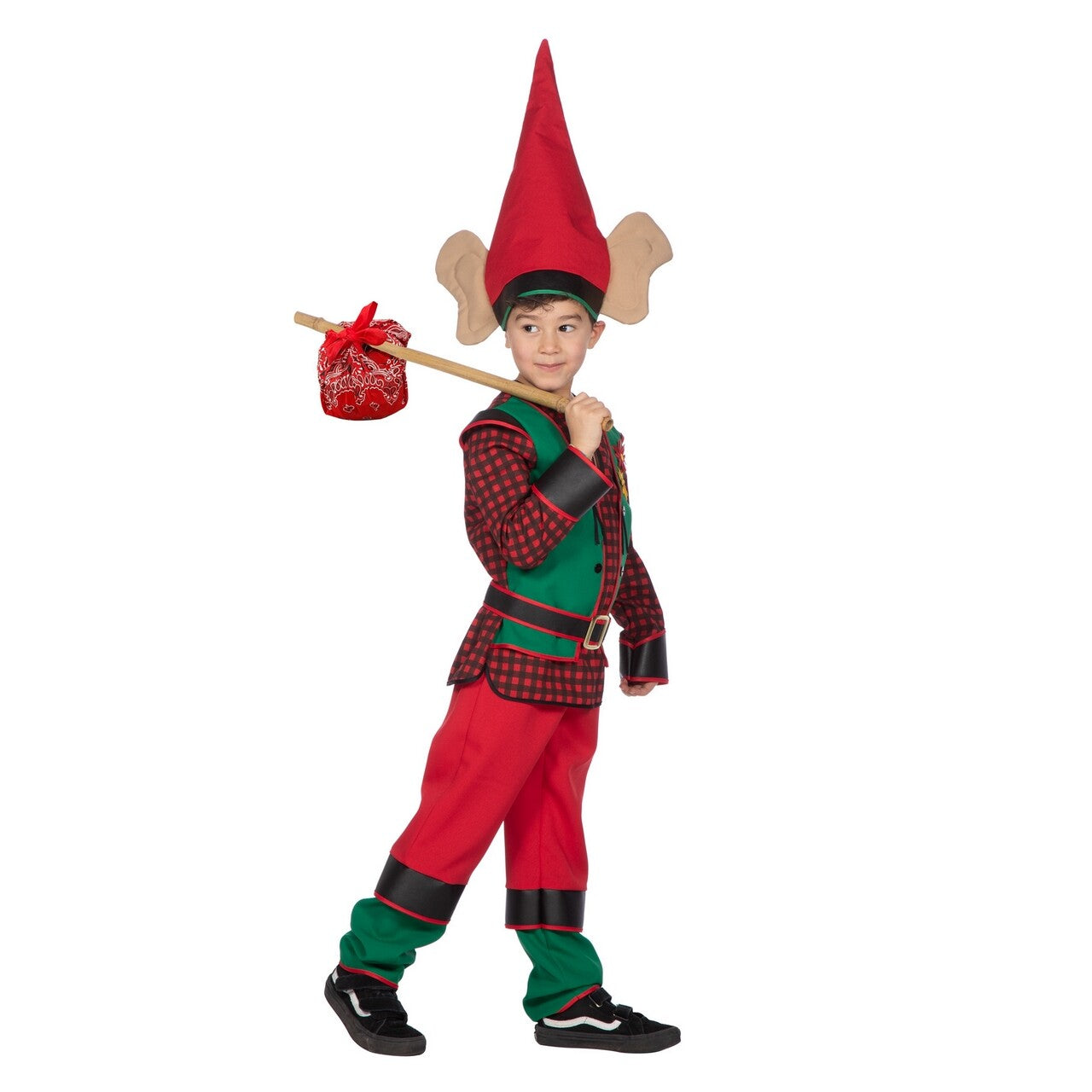 Op deze afbeelding zie je een Kostuums, van het merk Wilbers. Kabouterjongen Felix Flap Kostuum